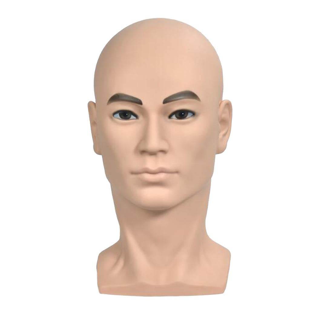 Amazon.co.jp: マネキンヘッド メイク 化粧練習 男性 ヘッドモデル